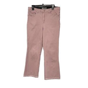 Witt & Wisdom 'ab'solution Frayed High Waist Ankle Flare Jeans In Smokey Twiligh